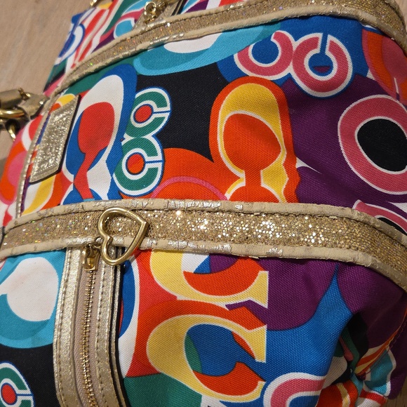 Coach Poppy Multicolor Spotlight Crossbody Glam C Signature - Picture 7 of 16